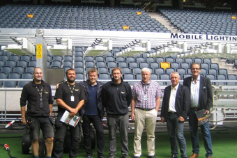 Robert Limpar Friends Arena, Stefan Cårebo Friends Arena, Gunvald Falkum MLR, Chris Hague Turf Grass Productions, Robin Gustafsson Friends Arena, Per Kverneland MLR & Geson MLR